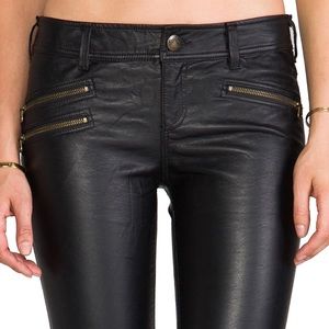 Free people faux leather skinny pant